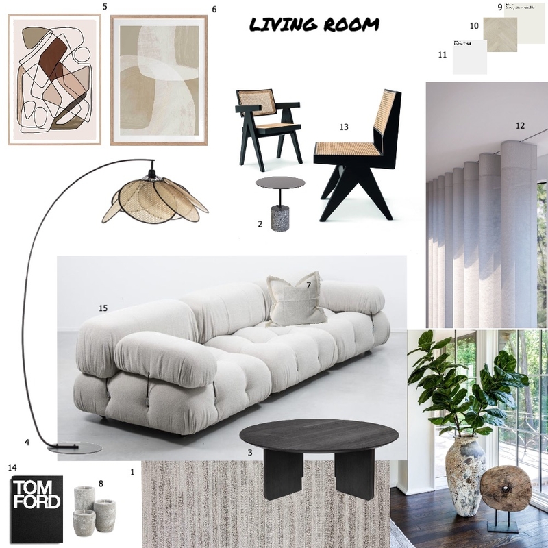 neutral living room- japandi Mood Board by Xolile Nzama on Style Sourcebook