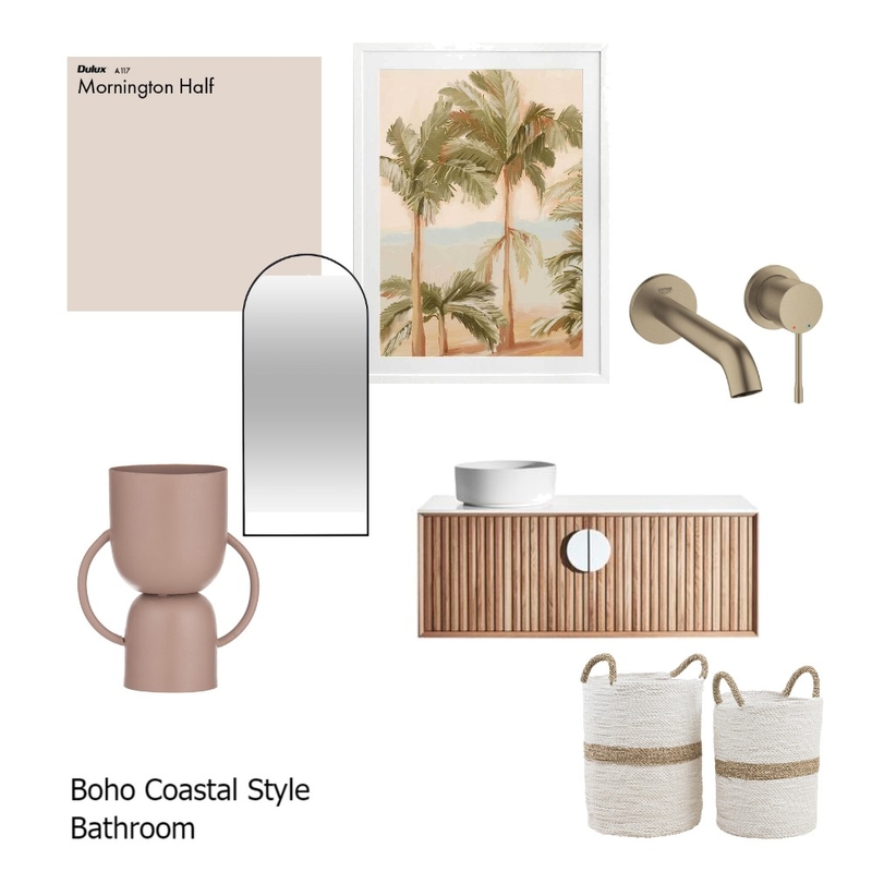 Boho Bathroom Inspiration Mood Board by zmilburn on Style Sourcebook