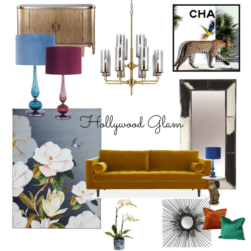 Hollywood Glam Mood Board by Juliet Fieldew Interiors on Style Sourcebook