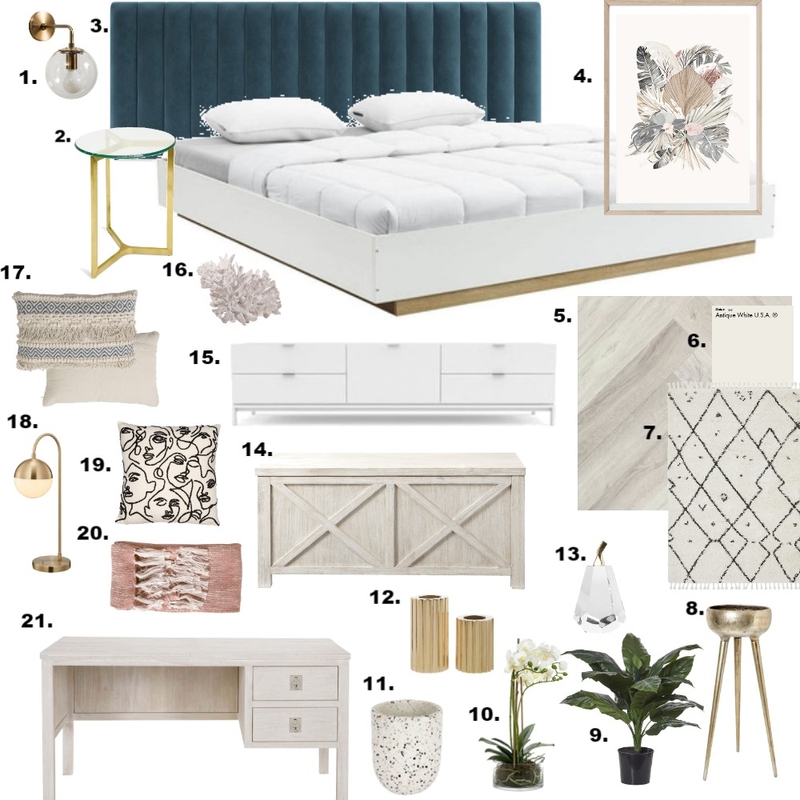 Bedroom Sample board Mood Board by BlueOrange Interiors on Style Sourcebook