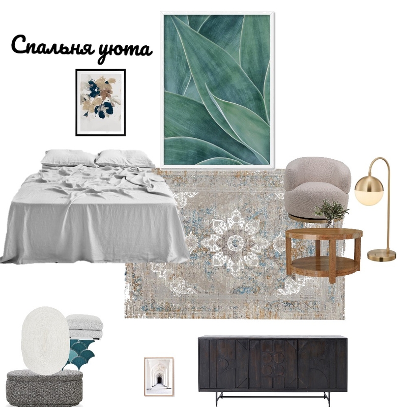 Спальня уюта Mood Board by Olga Kvasha on Style Sourcebook
