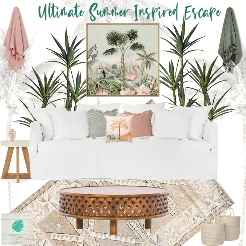 Ultimate Summer Inspired Escape Mood Board by Fresh Start Styling & Designs on Style Sourcebook