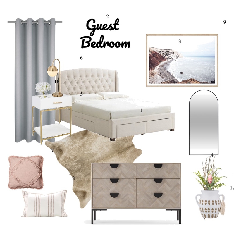 guest bed Mood Board by Airlie Dayz Interiors + Design on Style Sourcebook