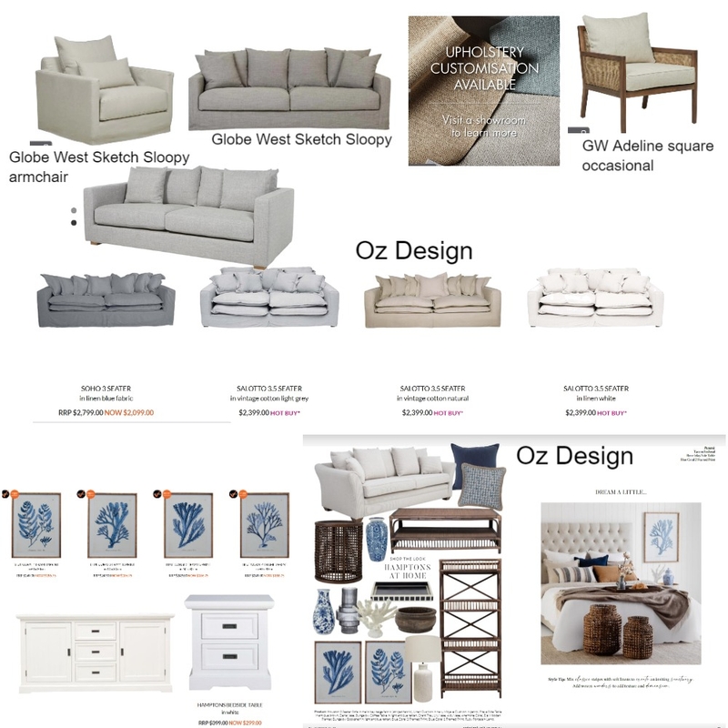 Ozdesign & Globewest Hamptons range Mood Board by christina_helene designs on Style Sourcebook