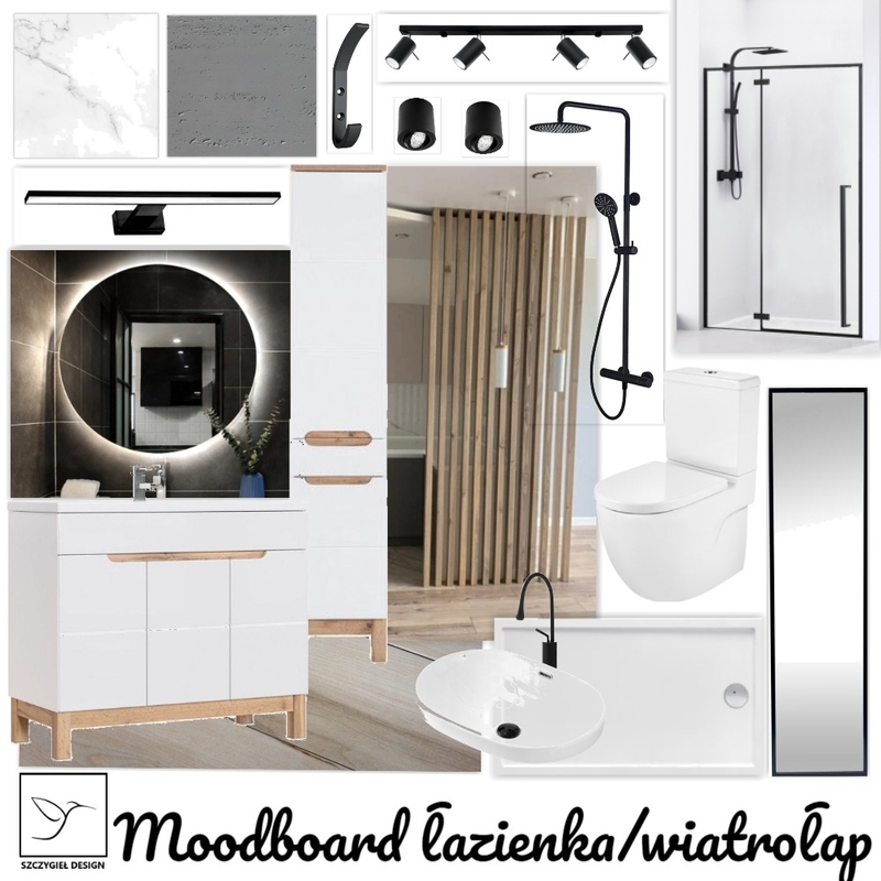 moodboard łazienka/wiatrołap Mood Board by SzczygielDesign on Style Sourcebook