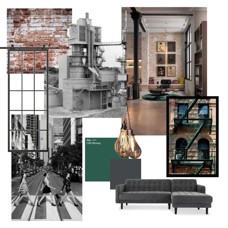New York Industrial Chic Mood Board by rubywilson02 on Style Sourcebook