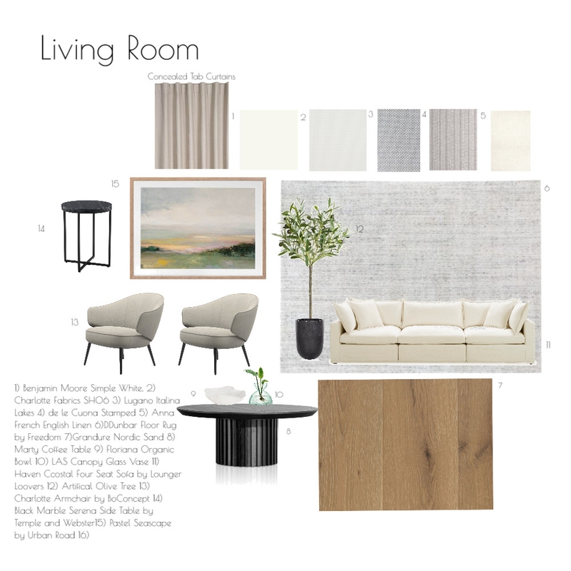 Living Room Module 9 Mood Board by rondeauhomes on Style Sourcebook