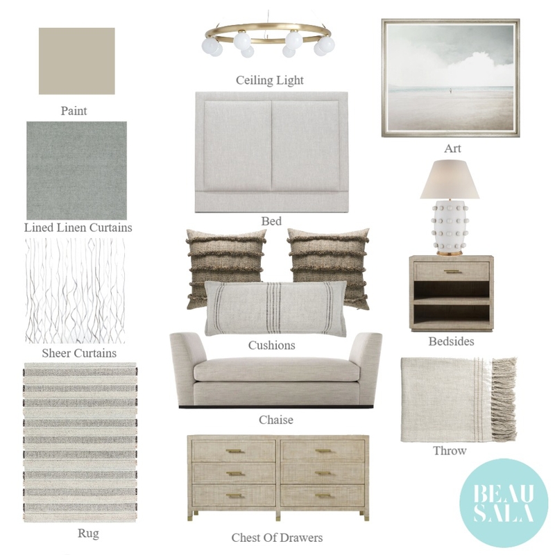Beach house Master bedroom Mood Board by Stacey Sibley on Style Sourcebook