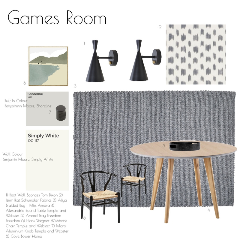 Games Room Mood Board by rondeauhomes on Style Sourcebook