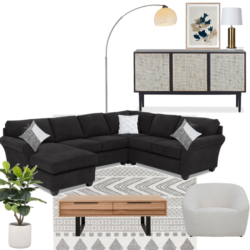 Black Couch Mood Board by Maegan Perl Designs on Style Sourcebook