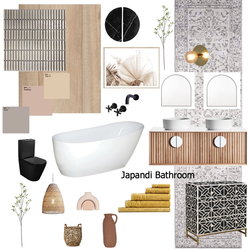 Japandi Bathroom Mood Board by sydneyb30 on Style Sourcebook