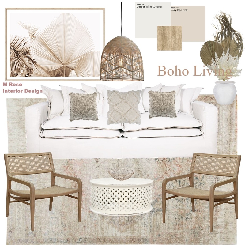 Boho Living Mood Board by STUDIO88 INTERIORS on Style Sourcebook