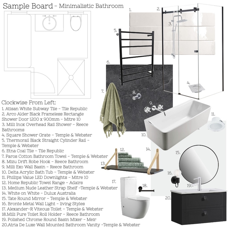 Bathroom B+K Mood Board by SammyClose on Style Sourcebook