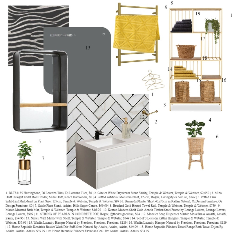 WC Laundry Mood board Mood Board by Aileen Andrews Interiors on Style Sourcebook