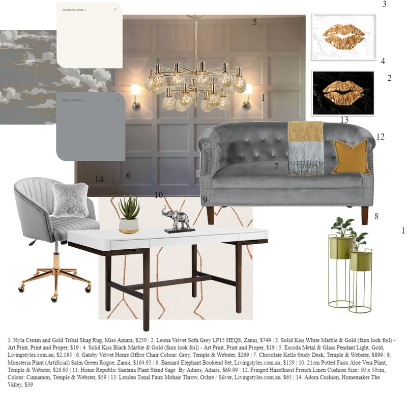 Study Mood Board Mood Board by Aileen Andrews Interiors on Style Sourcebook