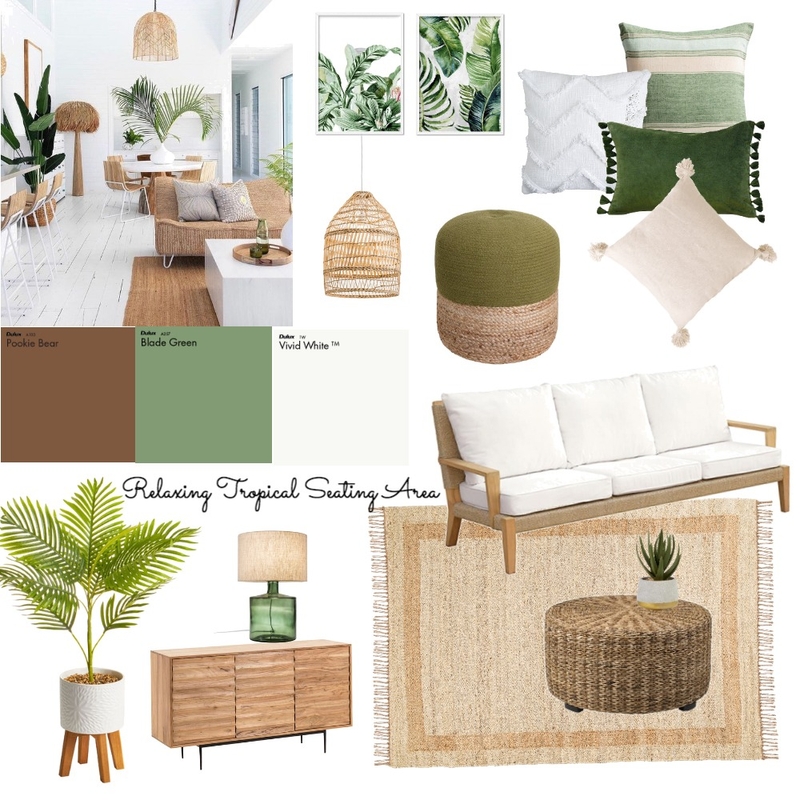 Relaxing tropical seating area Mood Board by mylifewiththesun on Style Sourcebook