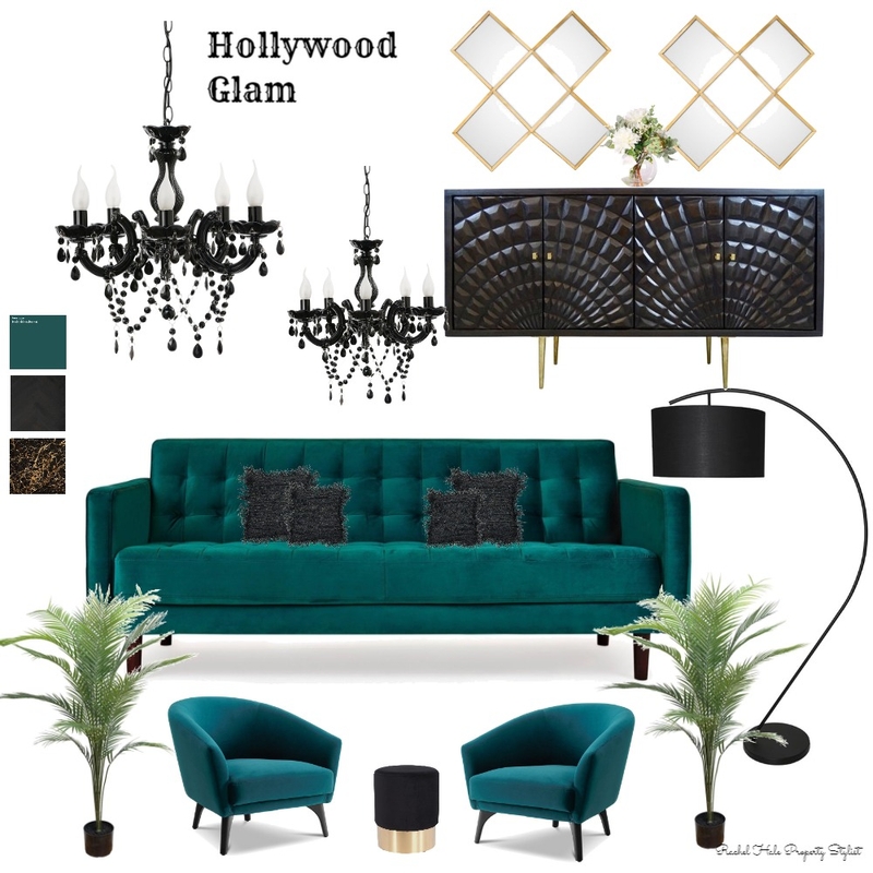 Hollywood Glam Mood Board by Rachel Hale on Style Sourcebook