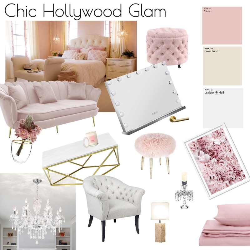 Chic Hollywood Glam Mood Board Mood Board by phinebean on Style Sourcebook