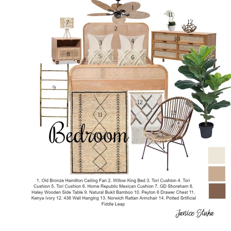 Bedroom Bohemian Moodboard Mood Board by JaniceStuka on Style Sourcebook