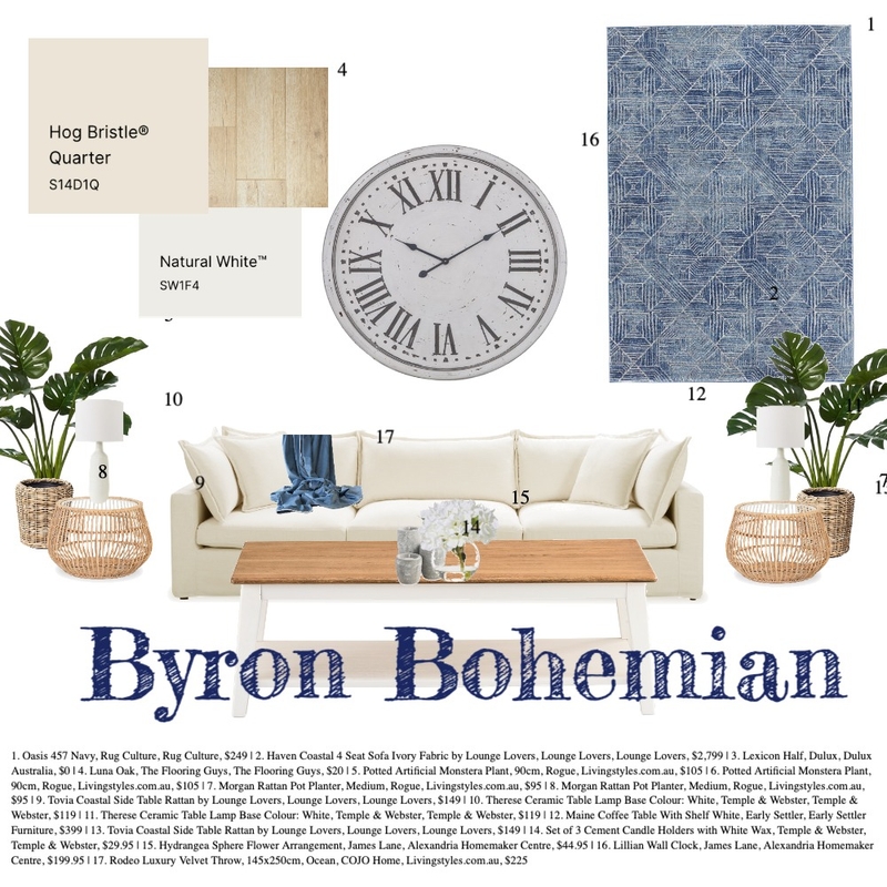 Byron Bohemian (Rustic Coastal) Mood Board by Gabbi_1762 on Style Sourcebook