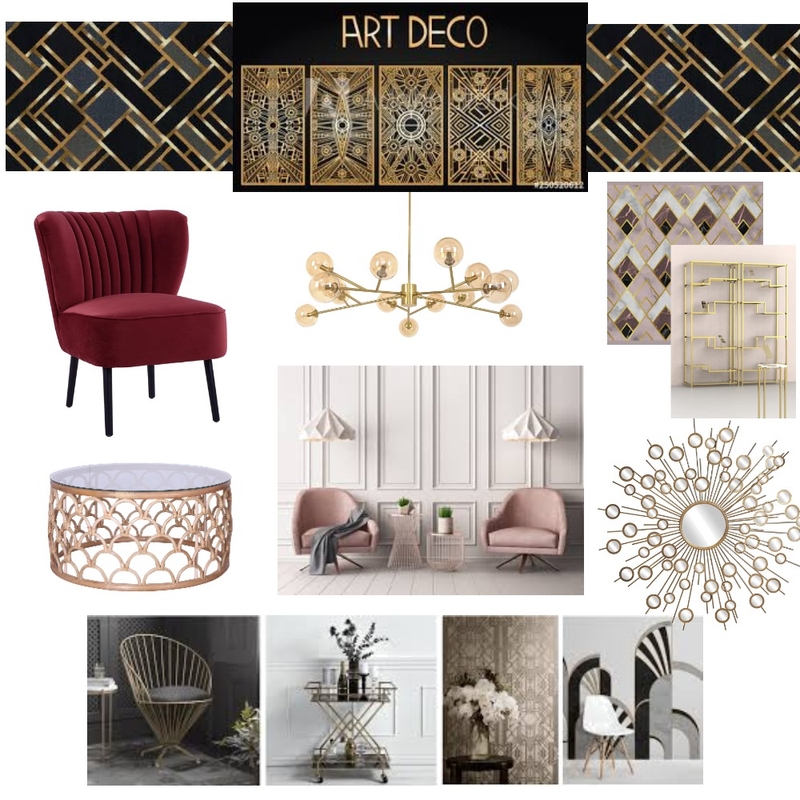 Art deco moodboard Mood Board by Satnam kaur on Style Sourcebook