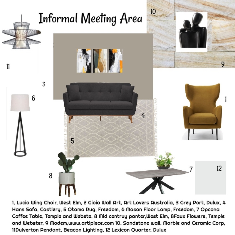 Informal Meeting Area Mood Board by Cathyd on Style Sourcebook