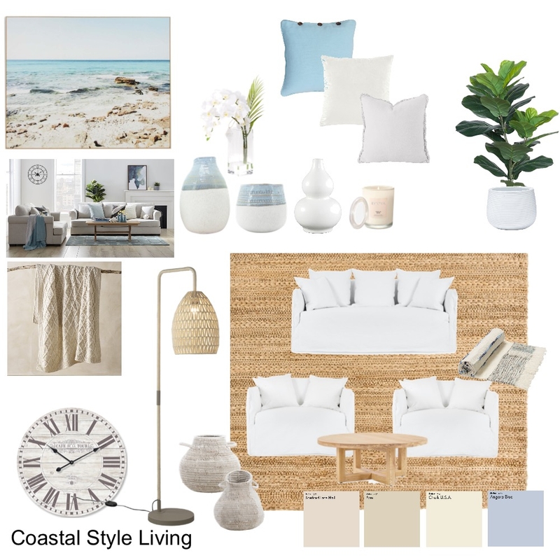 Coastal Style Living Mood Board by Tabitha Sidrabs on Style Sourcebook