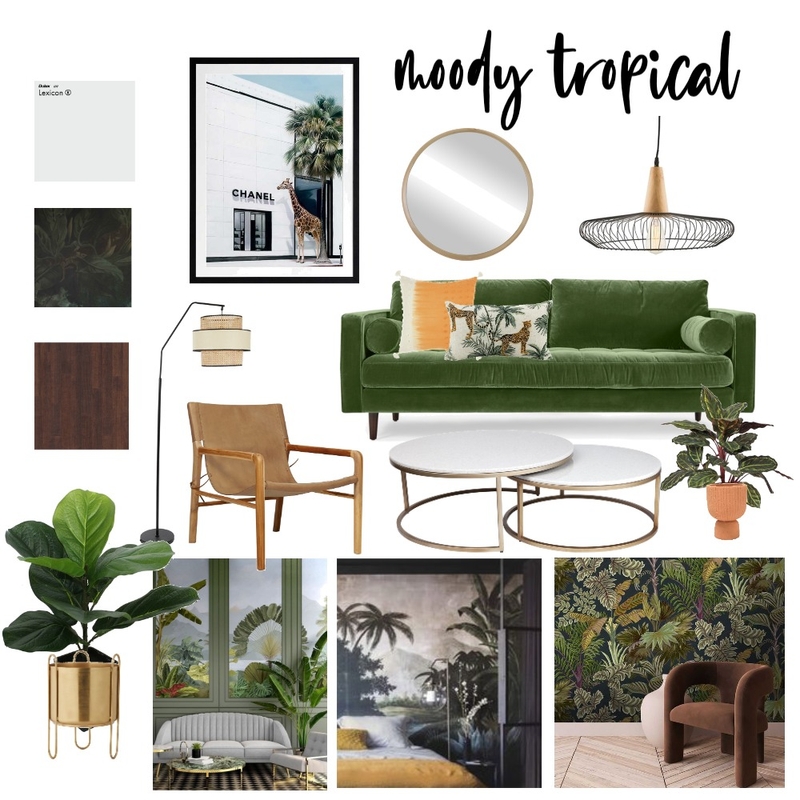 Moody Tropical Mood Board by stephanient on Style Sourcebook