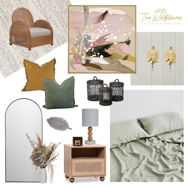 Calming bedroom Mood Board by Two Wildflowers on Style Sourcebook