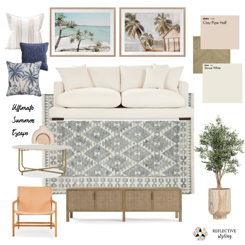 Ultimate Summer Escape Living Room Mood Board by Reflective Styling on Style Sourcebook