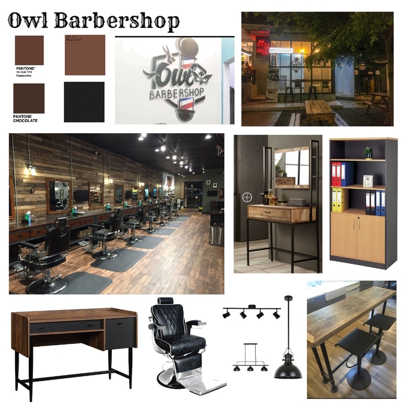 Owl Barbershop Moodboard Mood Board by retrouvaills on Style Sourcebook