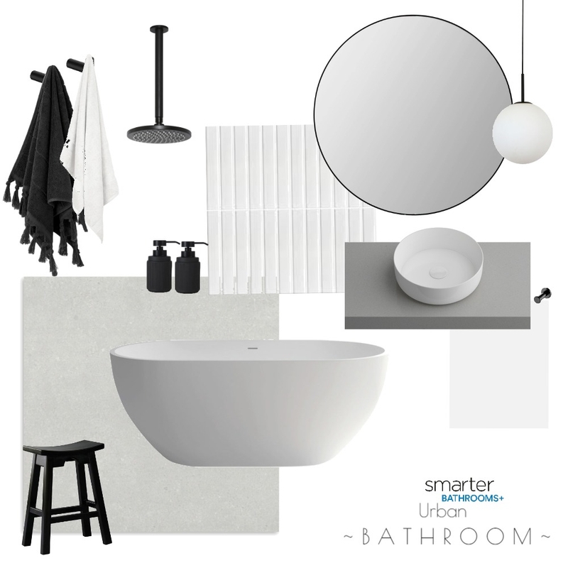 Urban Bathroom Mood Board by smarter BATHROOMS + on Style Sourcebook