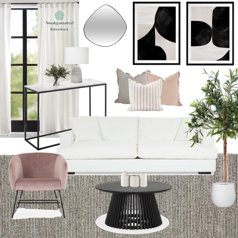 Contemporary Living - pops of pink Mood Board by Amalgamated Interiors on Style Sourcebook