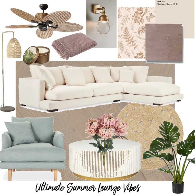 Ultimate Summer Lounge-Pink/Green/Neutral Mood Board by Pink August Design Co on Style Sourcebook