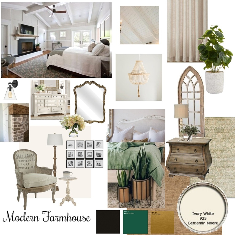 Farmhouse bedroom Mood Board by Kimberly Payne on Style Sourcebook