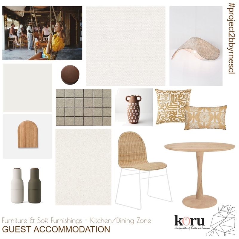 Guest Accommodation - Furniture & Soft Furnishings - Kitchen and Dining Zone Mood Board by bronteskaines on Style Sourcebook