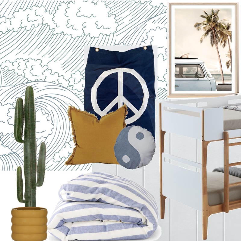 Boys Coastal Bedroom - Waves Mood Board by THE ABODE COLLECTIVE on Style Sourcebook