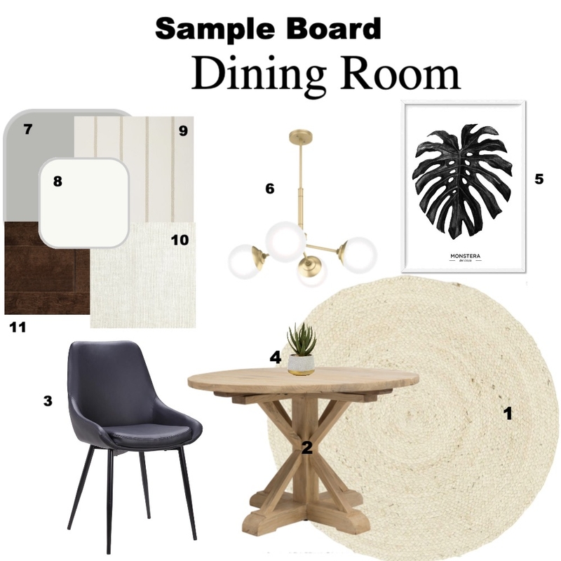 Sample Board-Dining Room Mood Board by evaughan on Style Sourcebook