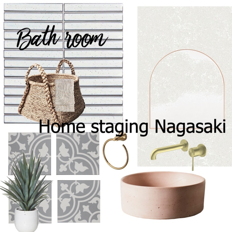 boho styled bath room Mood Board by Homestaging Nagasaki on Style Sourcebook