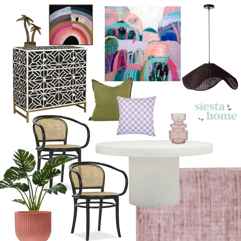 colourful dining room Mood Board by Siesta Home on Style Sourcebook