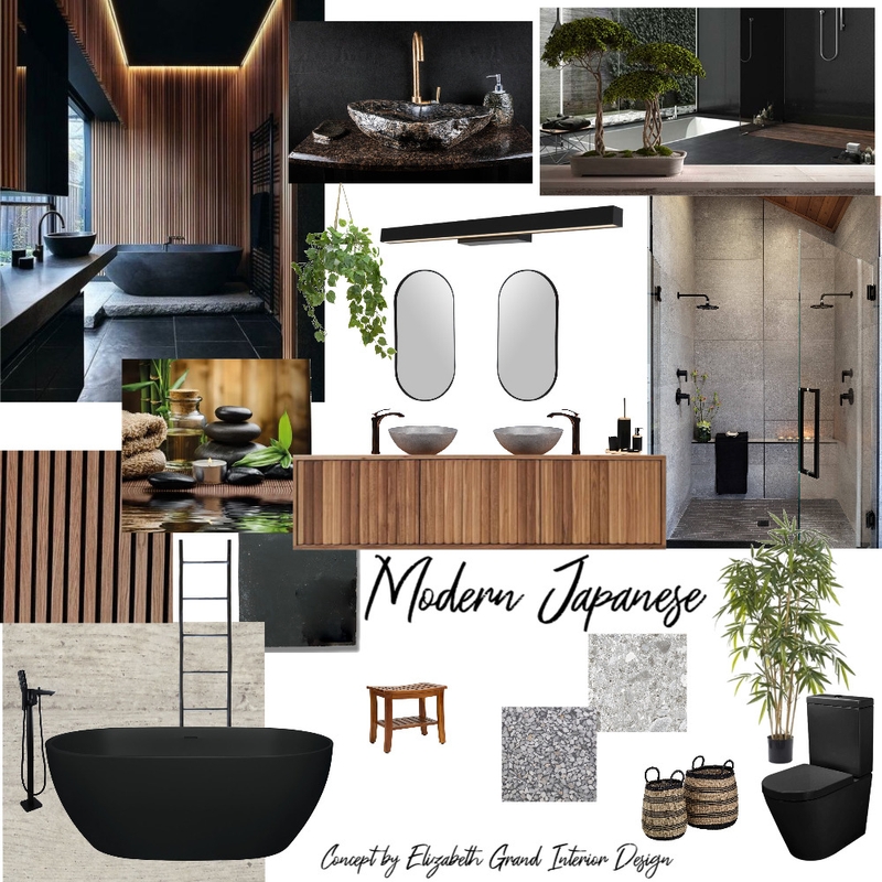 Modern Japanese Mood Board by Elizabeth Grand on Style Sourcebook