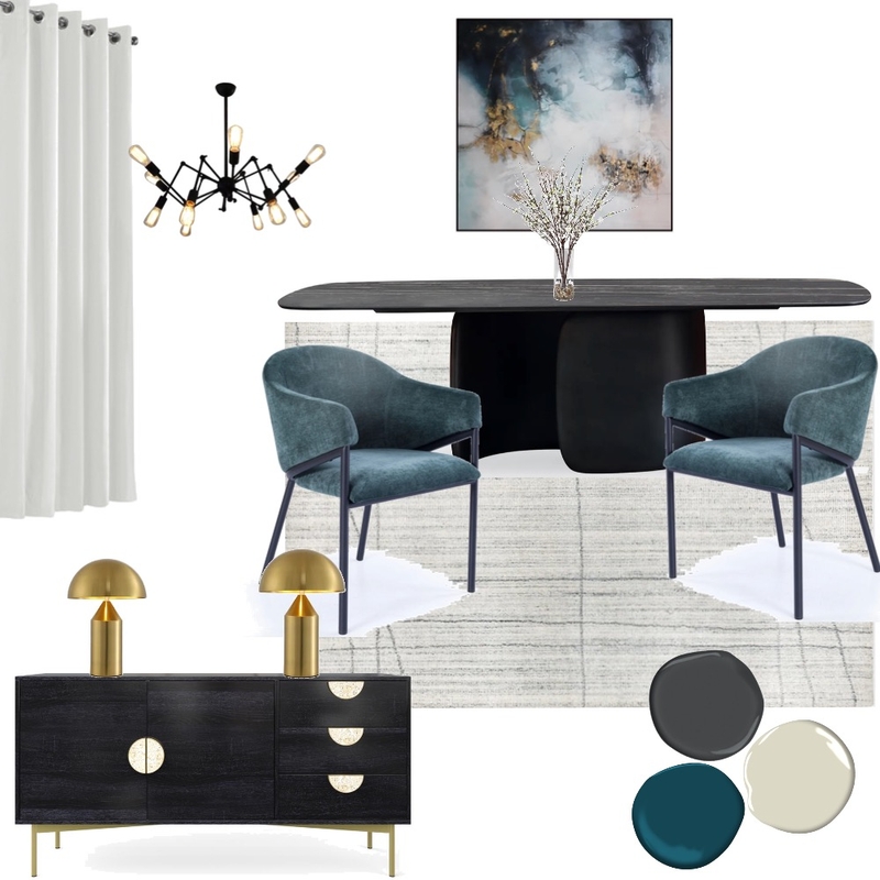 Luxury Dining Room Mood Board by Interiors By Zai on Style Sourcebook