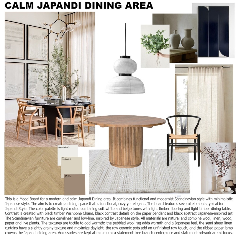 Japandi Dining room Mood Board by lduboismaass on Style Sourcebook