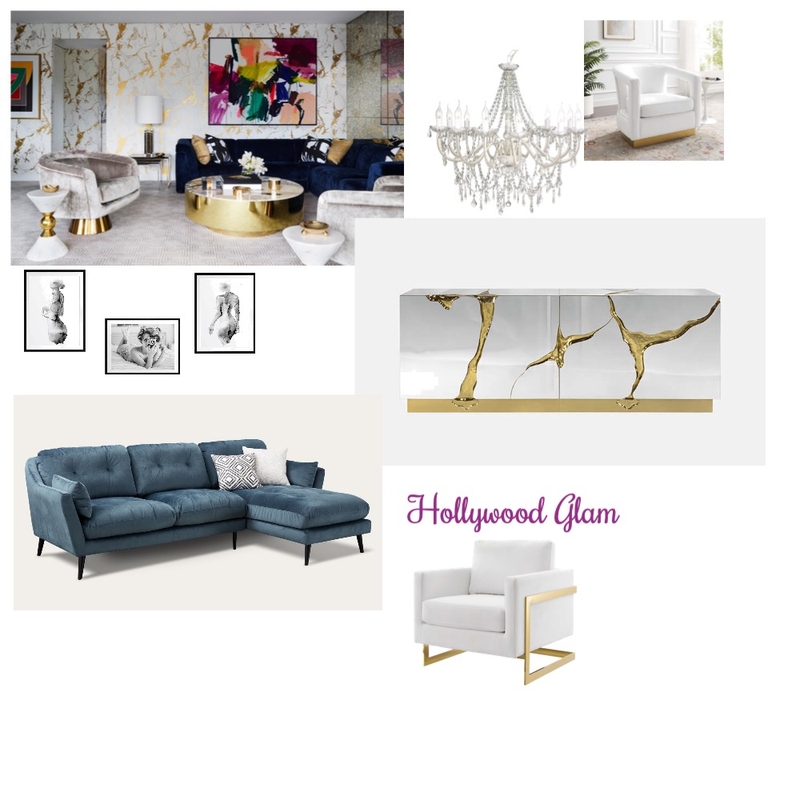 Hollywood Glam Mood Board by Diane Campbell on Style Sourcebook