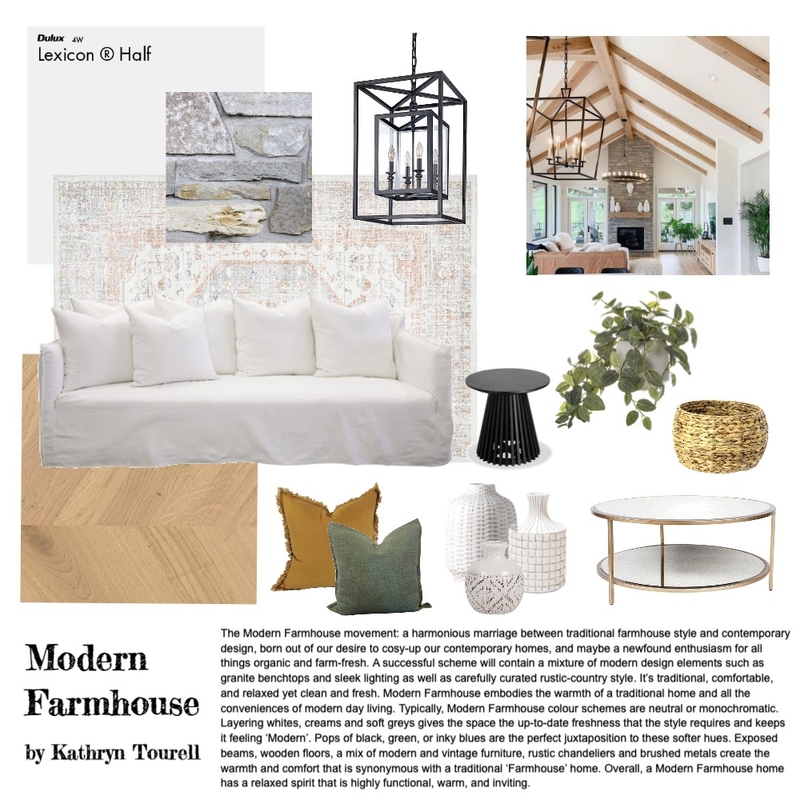 Modern Farmhouse Mood Board by KTourell on Style Sourcebook