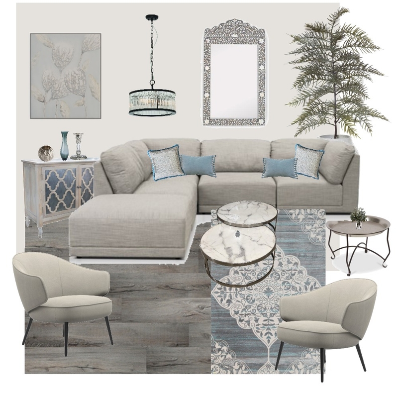 The Blues Living Mood Board by creative grace interiors on Style Sourcebook
