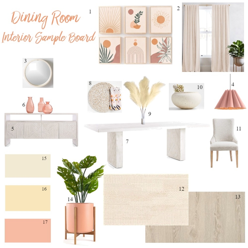 Dining sample board, Mood Board by Uyanga on Style Sourcebook