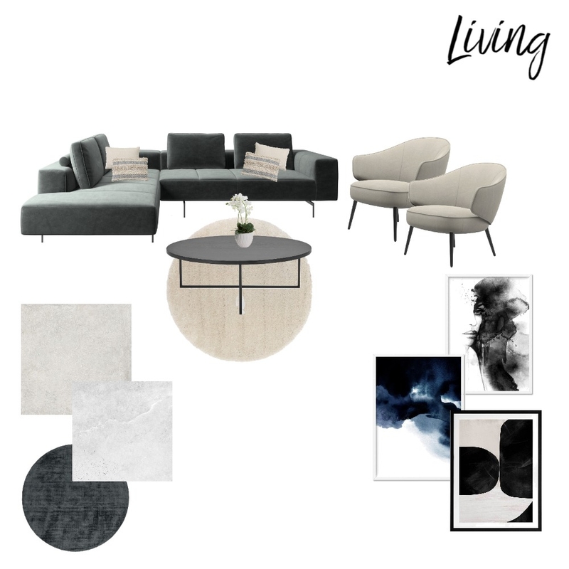 Living Mood Board by valoe on Style Sourcebook