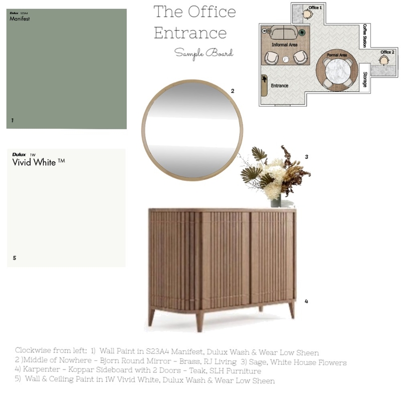 Module 12 - The Office Entrance Mood Board by Life from Stone on Style Sourcebook