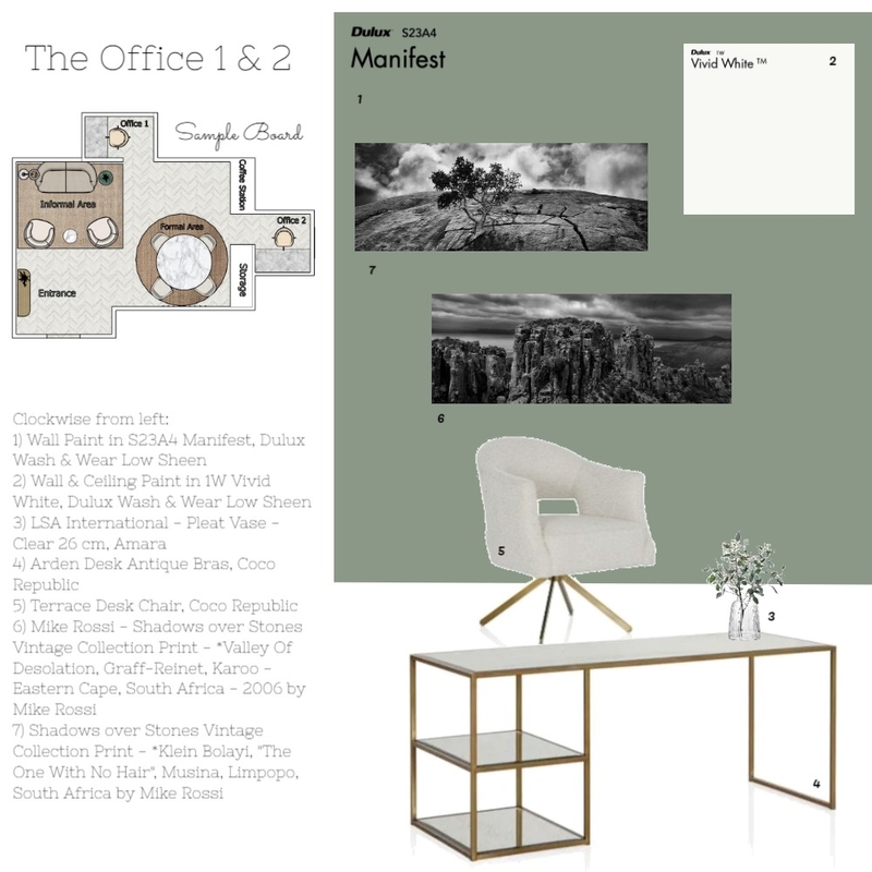 Module 12 - The Office Working Areas Mood Board by Life from Stone on Style Sourcebook